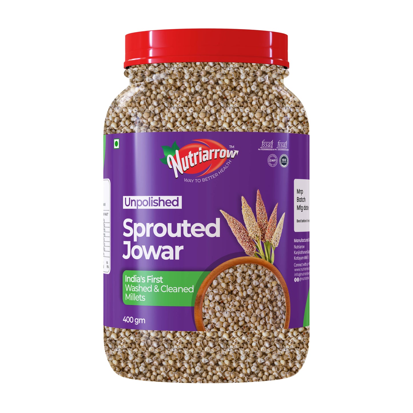 Sprouted Jowar - Unpolished Washed & Cleaned Premium Quality