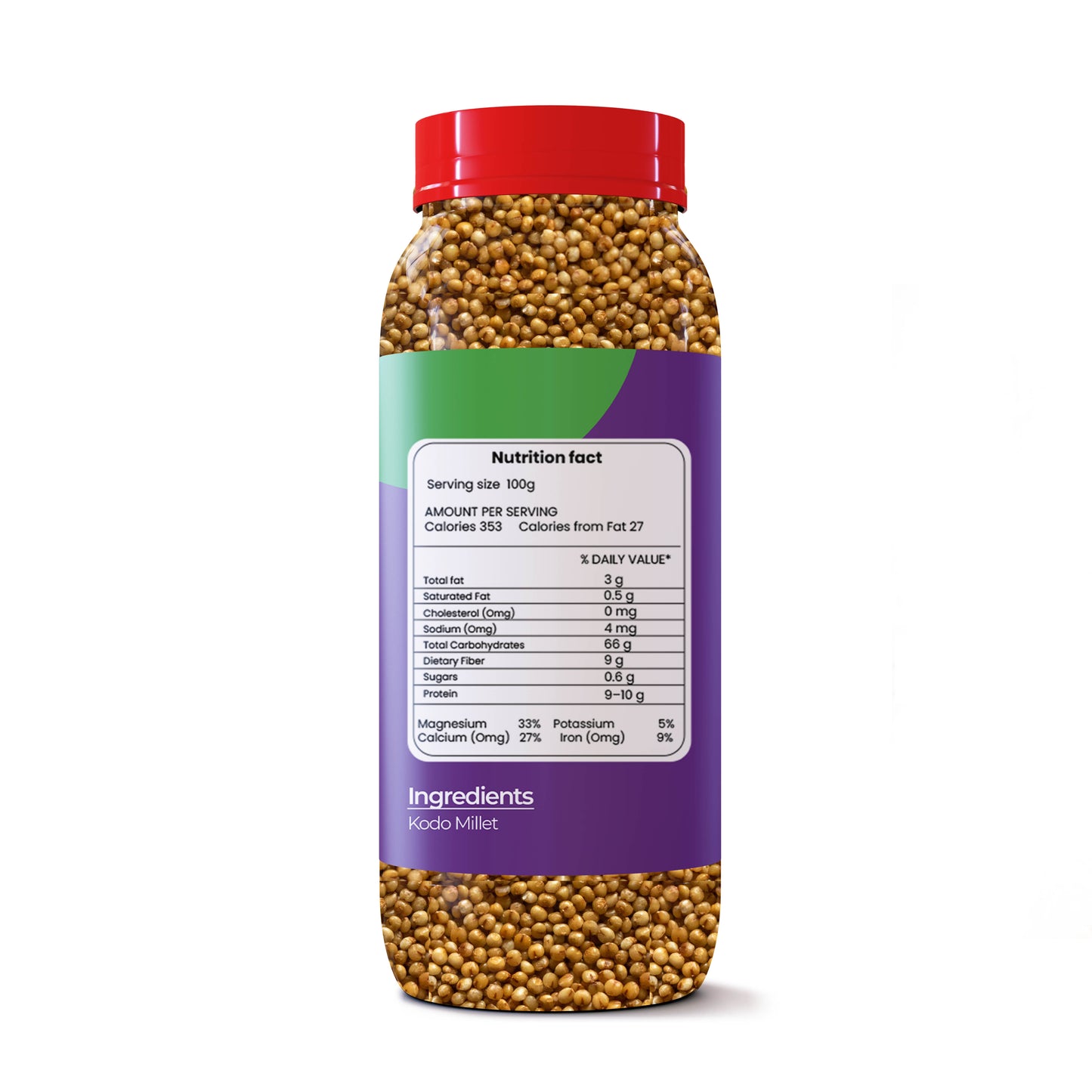 Kodo Millet - Unpolished Washed & Cleaned Premium Quality