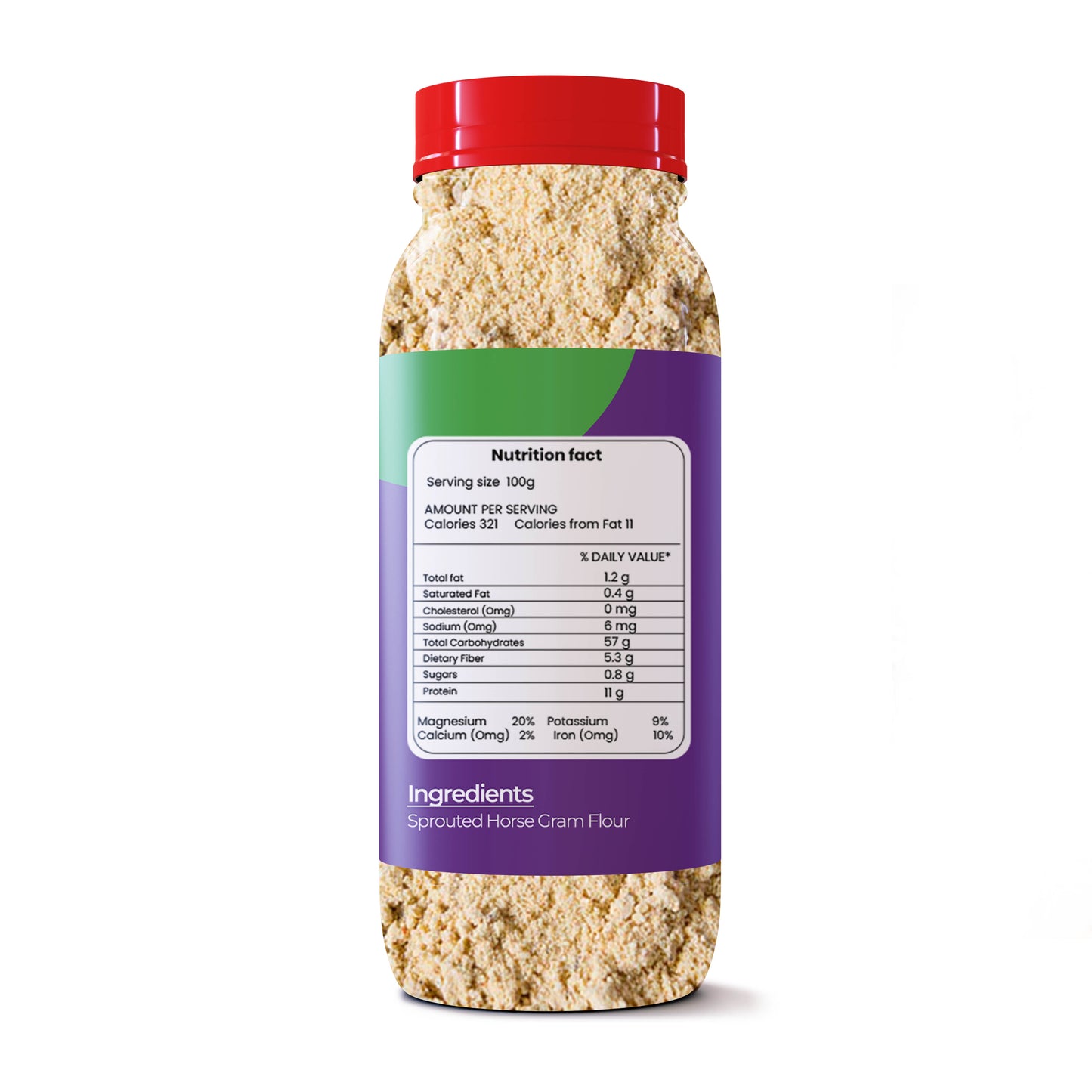 Sprouted Horse Gram Flour - Unpolished Washed & Cleaned Premium Quality