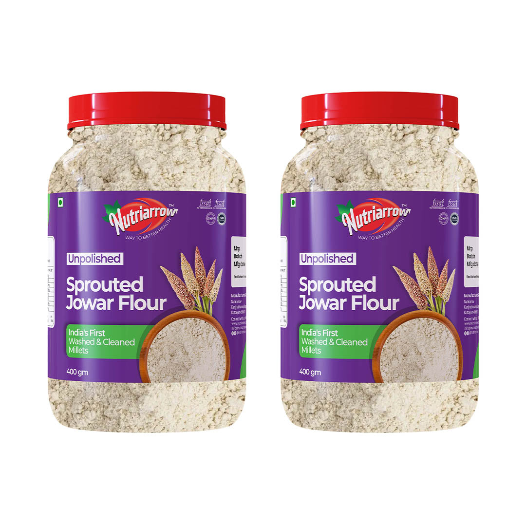 Sprouted Jowar Flour - Unpolished Washed & Cleaned Premium Quality