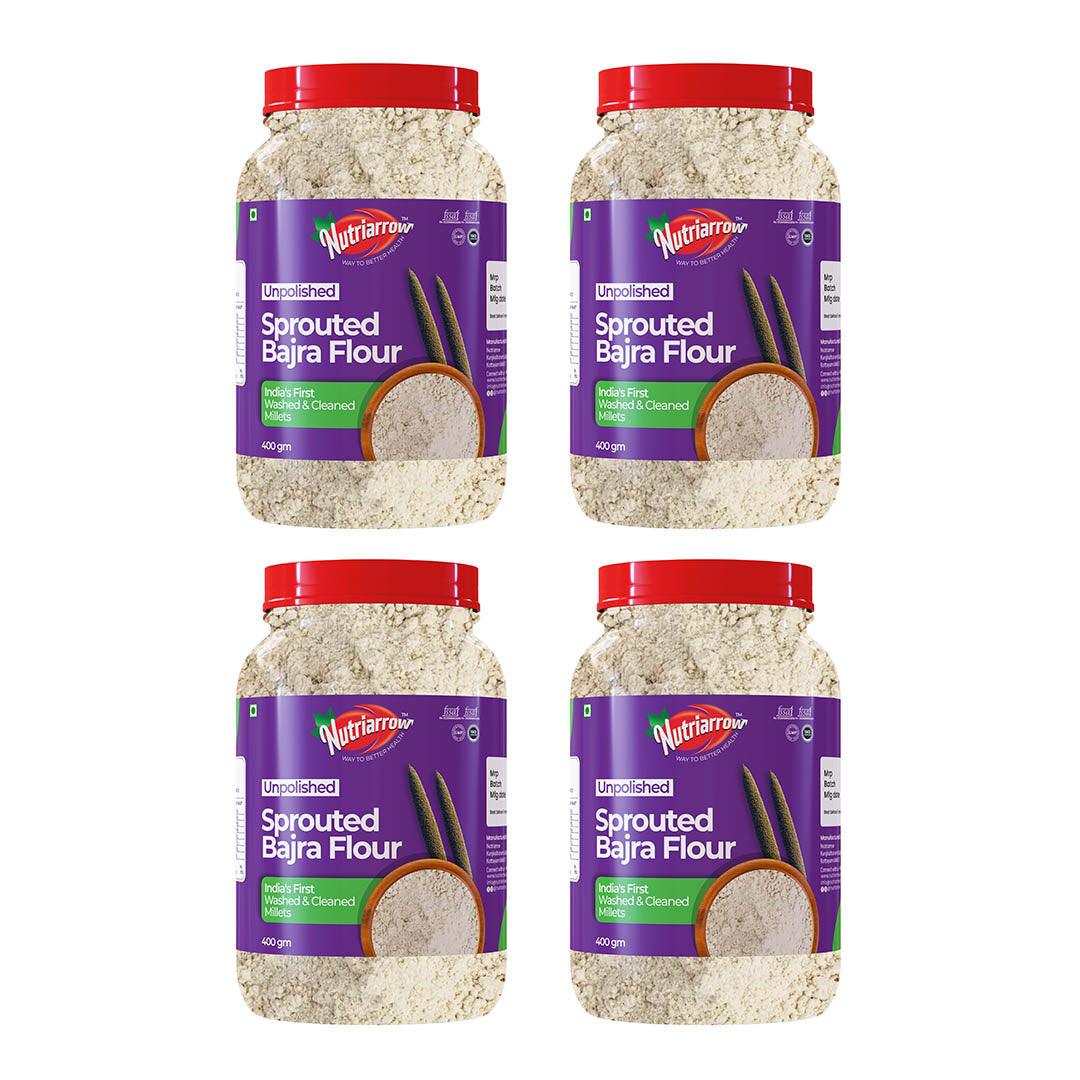 Sprouted Bajra Flour - Unpolished Washed & Cleaned Premium Quality