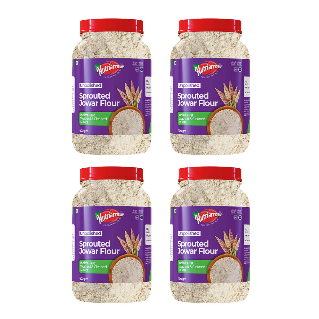 Sprouted Jowar Flour - Unpolished Washed & Cleaned Premium Quality