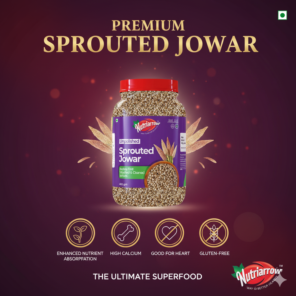 Unpolised Organic Sprouted Jowar & Sprouted Bajra 800g (400g each)