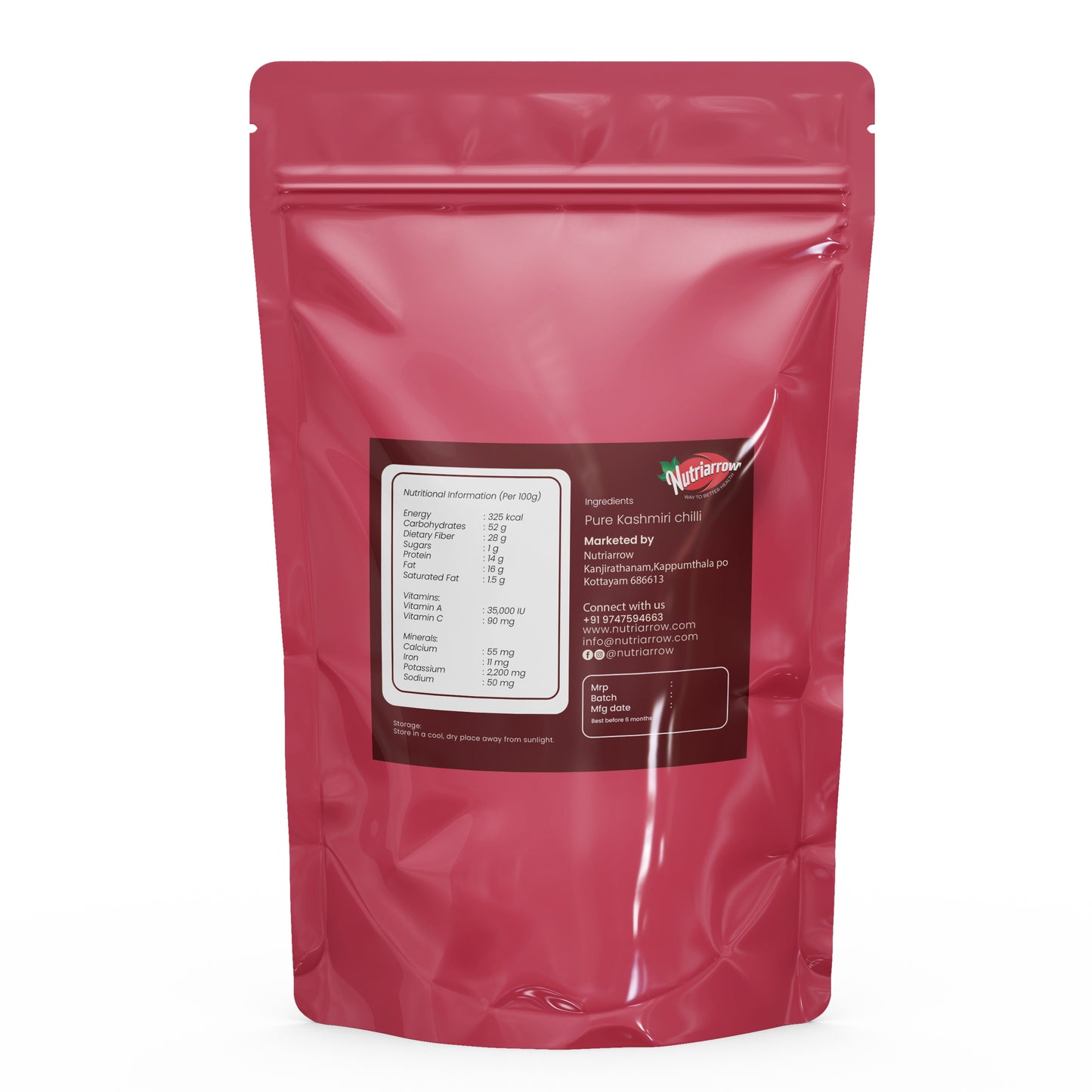 Kashmiri Chilli Poweder (Orginal Dabbi Chilli Not Mix)