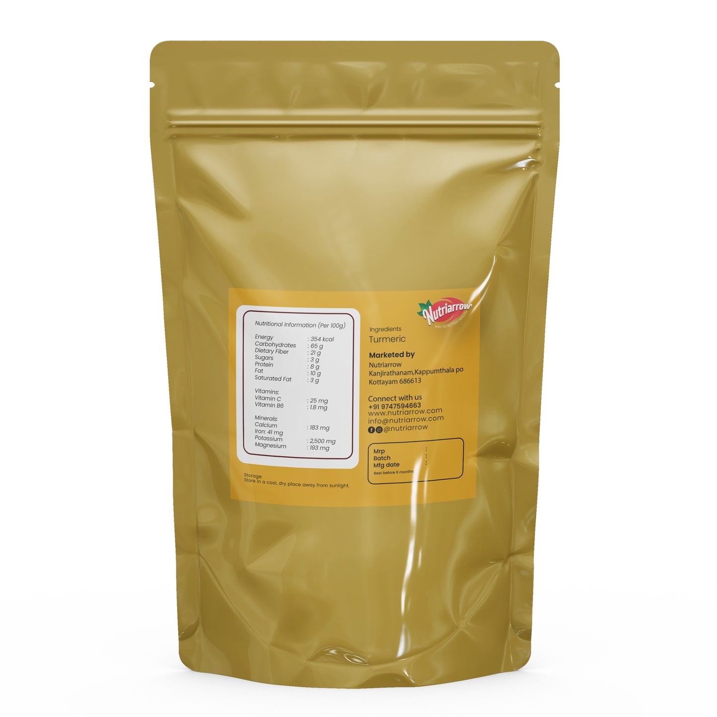 Curcumin Powder (Processed without losing Curcumin)
