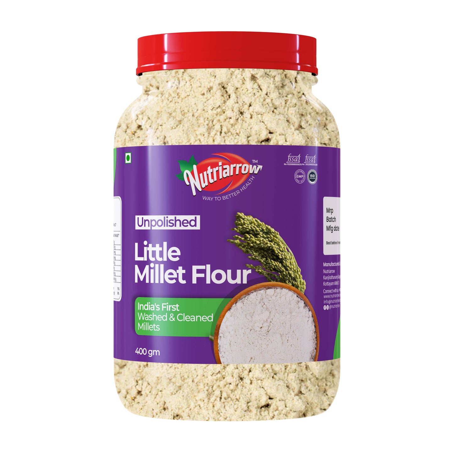 Little Millet Flour - Unpolished Washed & Cleaned Premium Quality