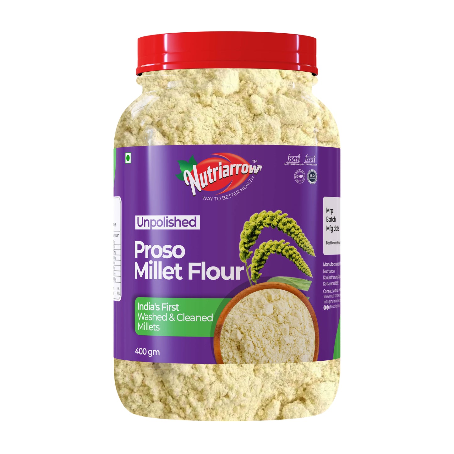 Proso  Millet Flour - Unpolished Washed & Cleaned Premium Quality