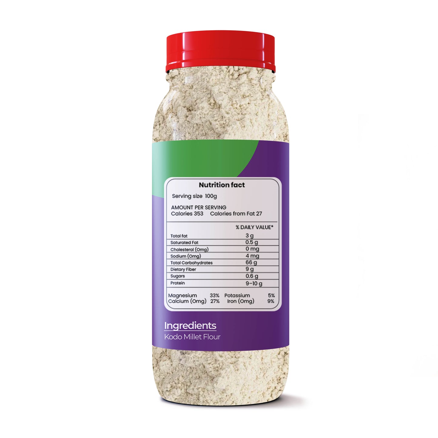 Kodo Millet Flour - Unpolished Washed & Cleaned Premium Quality