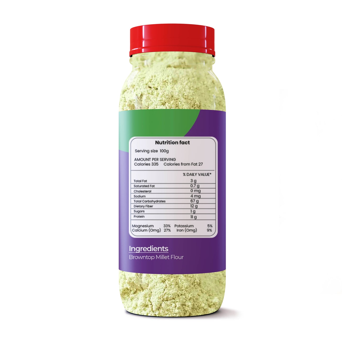 Browntop Millet Flour - Unpolished Washed & Cleaned Premium Quality