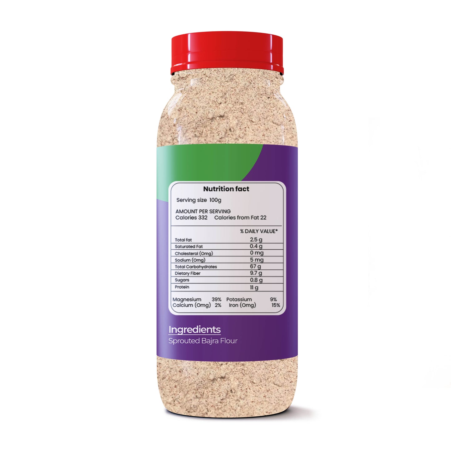 Sprouted Bajra Flour  - Unpolished Washed & Cleaned Premium Quality