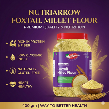 Unpolished Millet Flour Combo 1.6Kg / Foxtail Millet / Little Millet / Kodo Millet / Barnayard Millet /Washed & Cleaned