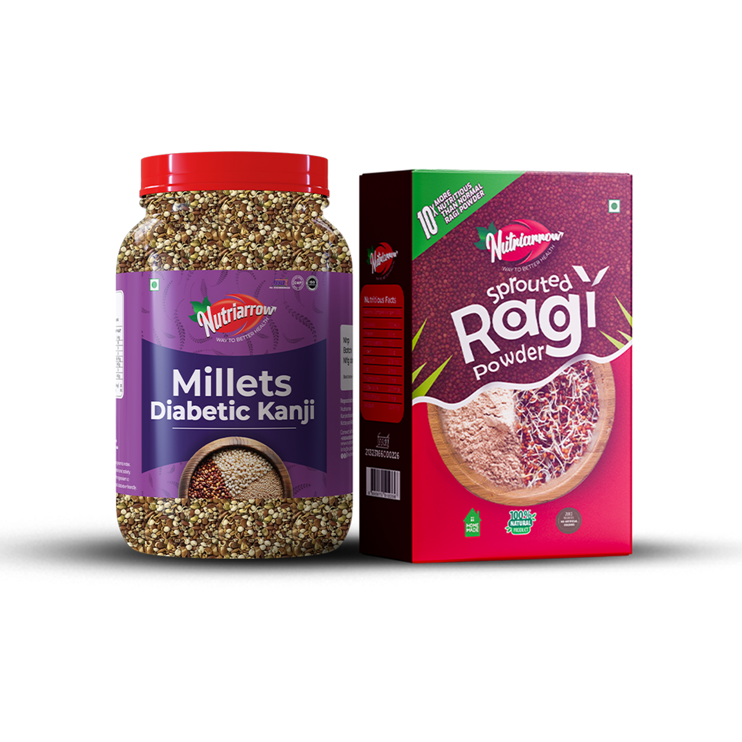 800g Millet Diabetic Kanji + 500g Sprouted Ragi Powder