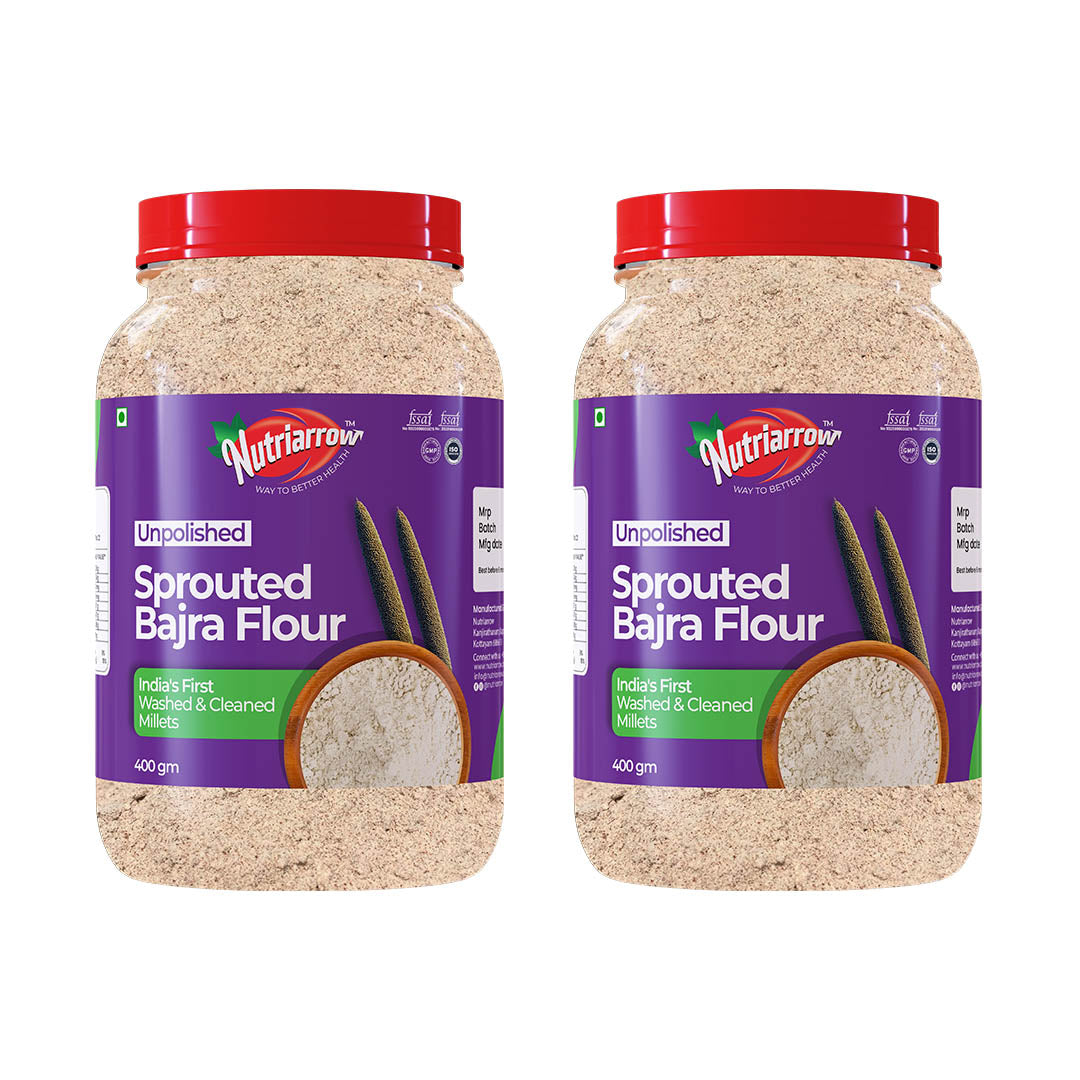 Sprouted Bajra Flour  - Unpolished Washed & Cleaned Premium Quality