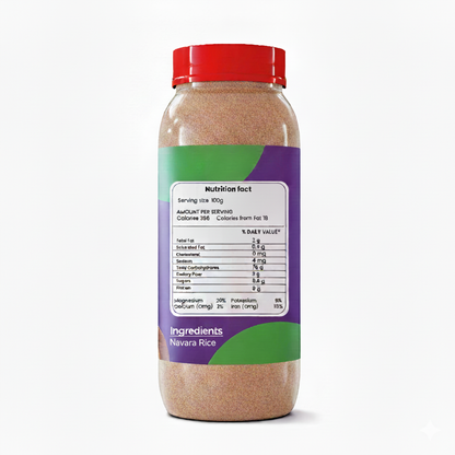 Nutriarrow Navara Rice Powder (Njavara / Shashtika Rice) | Traditional Kerala Rice | Unpolished | Naturally Processed